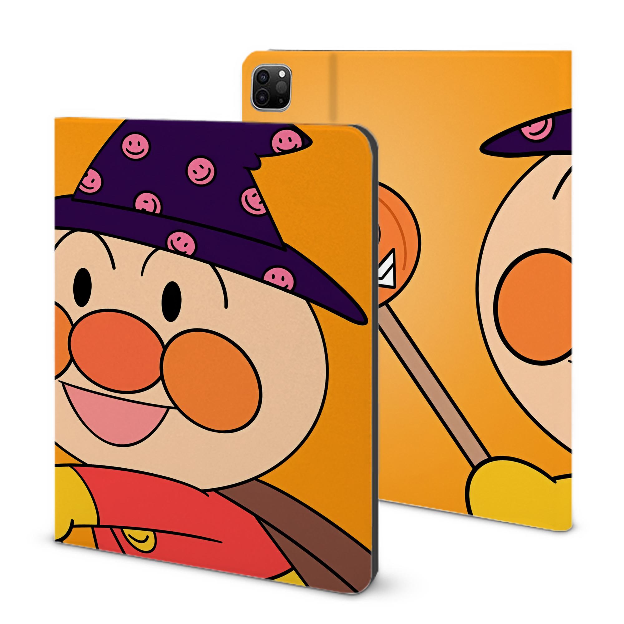 （画像用） アンパンマン Anpanman IPad ケース ブック型 PUレザー TPU 耐衝撃 軽量 薄型 ペン収納なし 全面保護 IPad 各モデル対応